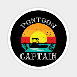 Vintage Style Pontoon Captain Shirt Funny Pontoon Boat Lovers Magnet